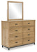 Tomtyn - Light Brown - Dresser And Mirror - Simple Home Plus