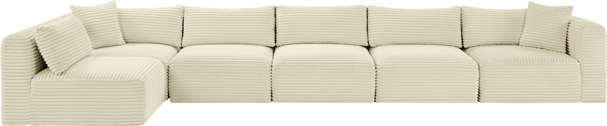 Shaggy - 6 Piece Modular Sectional - Simple Home Plus