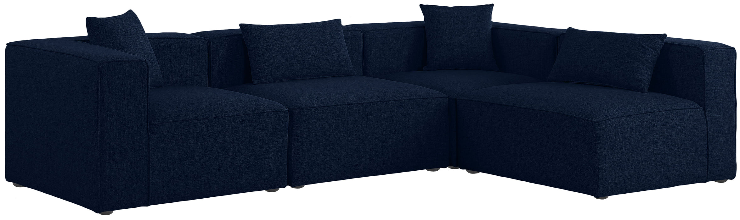 Cube - Linen 4 Piece Modular Corner Sectional - Simple Home Plus