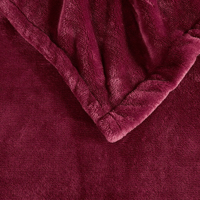 Heated Plush - Twin Blanket - Red - Simple Home Plus
