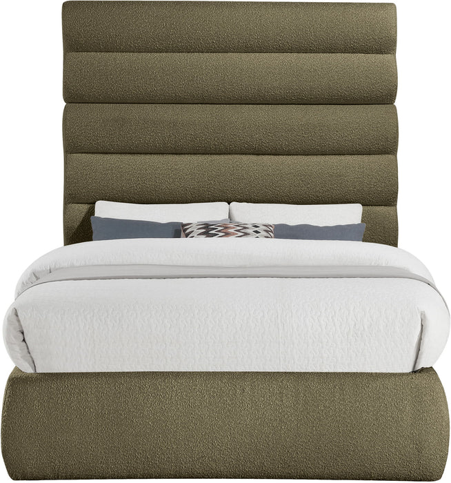 Adam - Boucle Fabric Bed With 70.5" Headboard - Simple Home Plus