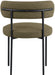 Beacon - Boucle Fabric Dining Chair With Black Legs (Set of 2) - Olive Green - Simple Home Plus