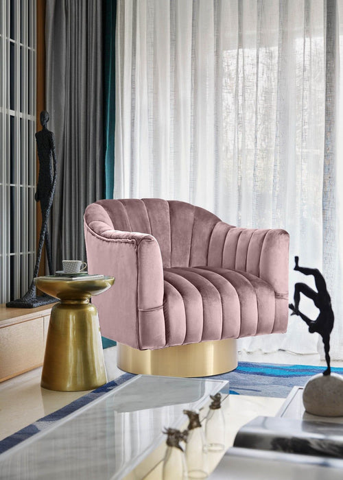 Farrah - Accent Chair with Gold Base - Simple Home Plus