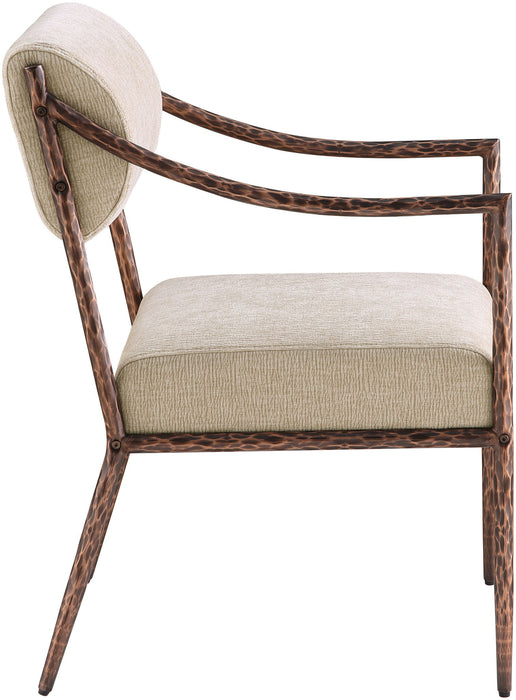 Bastille - Upholstered Dining Arm Chair (Set of 2) - Bronze Frame - Simple Home Plus