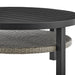 Palma - Outdoor Patio Round Coffee Table With Wicker Shelf - Black / Gray - Simple Home Plus