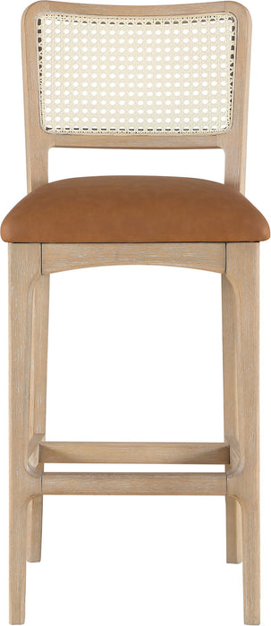 Atrium - Upholstered Bar Stool (Set of 2) - Brushed Natural Frame - Simple Home Plus