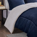 Alton - King Down Alternative Comforter Set - Navy / Ivory - Simple Home Plus