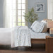 Cozy Cotton Flannel - Twin Sheet Set - Tan / Blue Snowflakes - Simple Home Plus