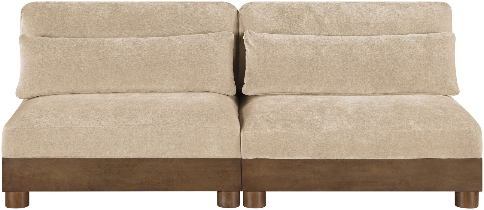 Turin - Chenille Fabric Upholstered Modular Sectional - Beige - Simple Home Plus