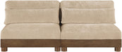 Turin - Chenille Fabric Upholstered Modular Sectional - Beige - Simple Home Plus