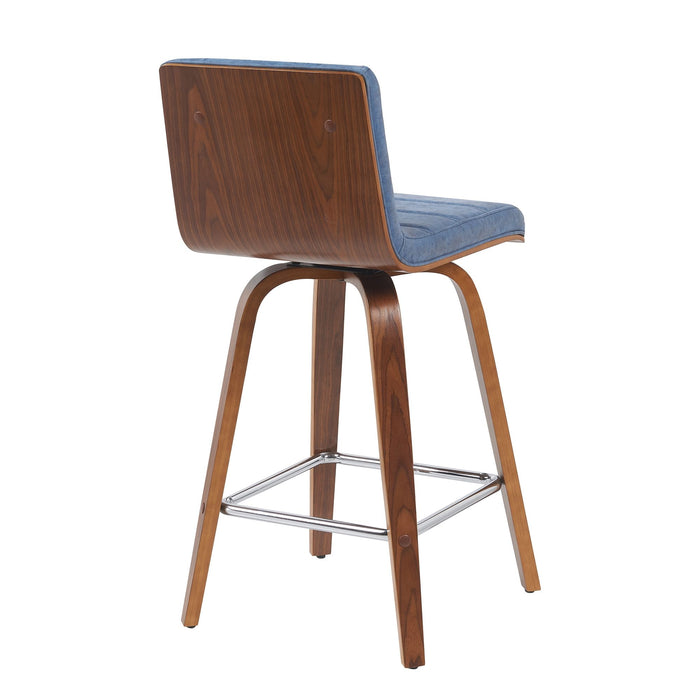 Vienna - Swivel Bar Stool - Walnut Base - Simple Home Plus