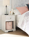 Paxberry - Whitewash - One Drawer Night Stand - Open Cubby - Simple Home Plus
