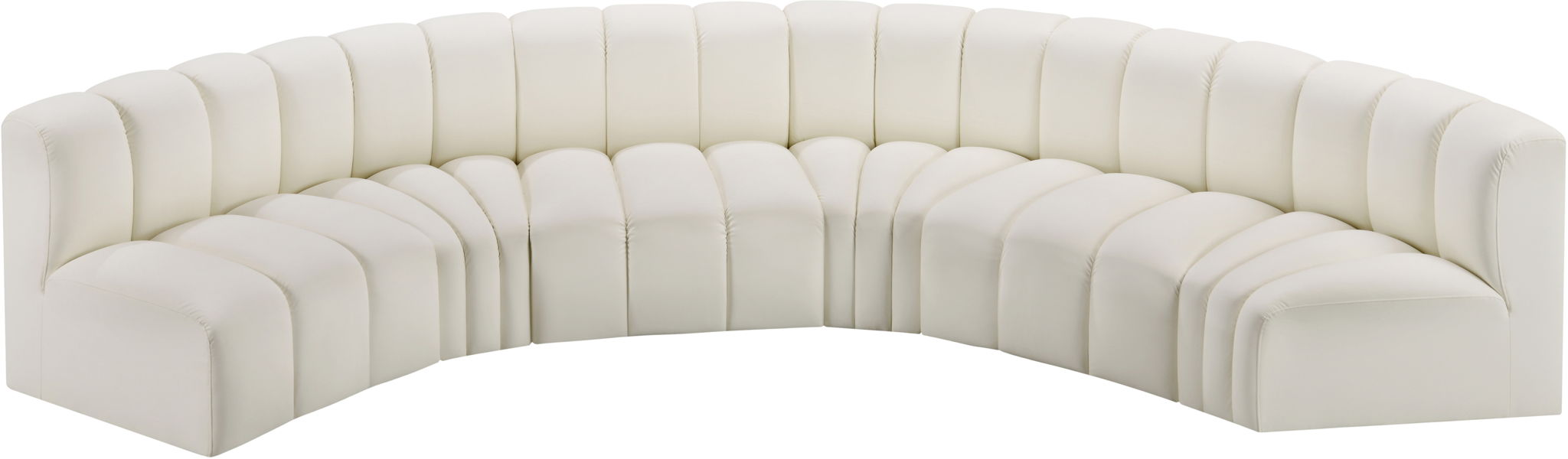 Arc - Faux Leather 6 Piece U-Shaped Modular Sofa - Simple Home Plus