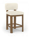 Paloma - Faux Leather Upholstered Counter Stool (Set of 2) - Brown Frame - Simple Home Plus