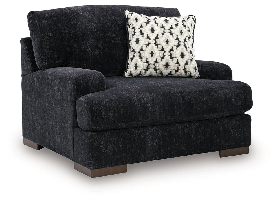 Whitmore Manor - Chair And A Half - Black Pearl - Simple Home Plus