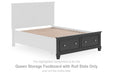 Lanolee - Queen Storage Footboard With Roll Slats - Black - Simple Home Plus
