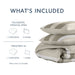 Blais - Stripe Textured Print Comforter Set Twin - Neutral - Simple Home Plus