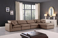 Comfy - 5 Piece Faux Leather Modular Sectional With Chaise - Simple Home Plus
