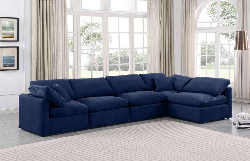 Indulge - Velvet 5 Piece Modular Sectional