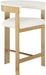 Romeo - Faux Leather Counter Stool With Gold Base (Set of 2) - Simple Home Plus