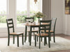 Gesthaven - Round Dining Room Drop Leaf Table Set - Simple Home Plus