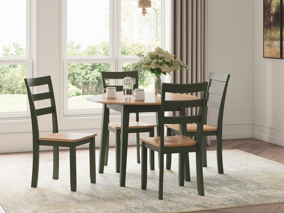 Gesthaven - Round Dining Room Drop Leaf Table Set - Simple Home Plus