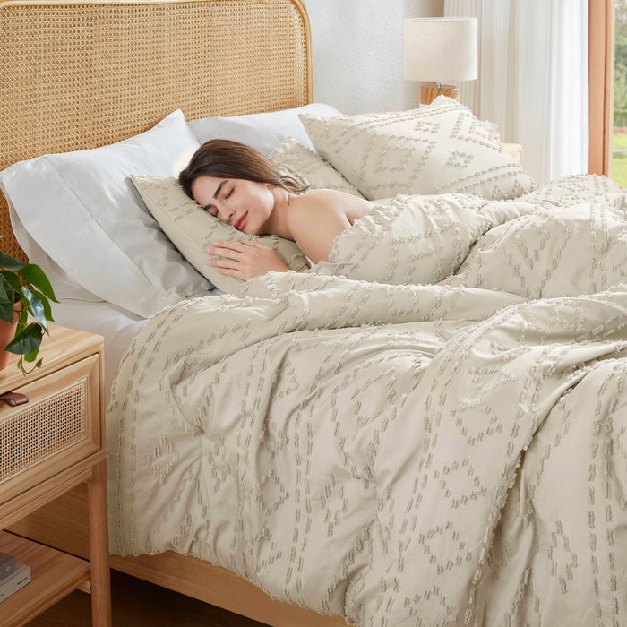 Gigi - King/California King Comforter Mini Set - Beige - Simple Home Plus