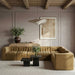 Rummi - Velvet Performance Fabric Upholstered 7 Piece Modular Sectional (With 3 Corner Chairs) - Simple Home Plus
