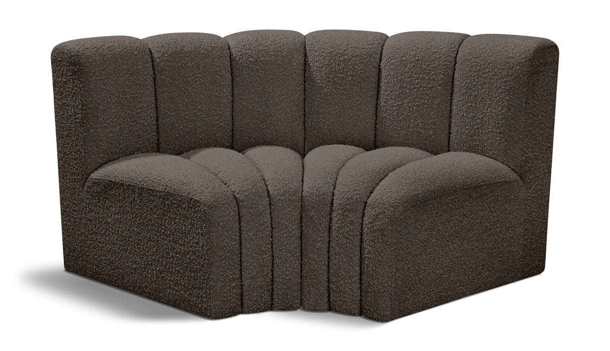 Arc - Boucle Fabric 2 Piece Modular Sofa - Simple Home Plus