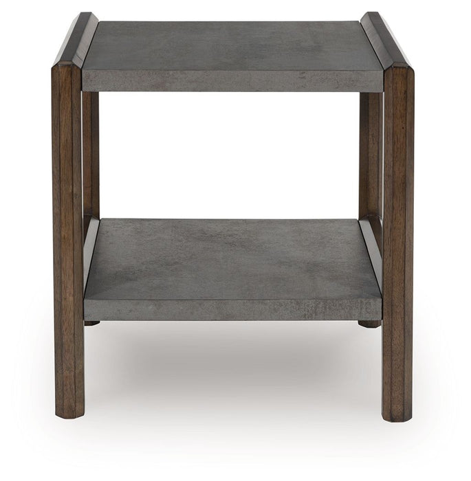 Kallenny - Brown / Gray - Rectangular End Table - Simple Home Plus