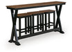 Wildenauer - Rectangular Dining Room Counter Table Set (Set of 4) - Brown / Black - Simple Home Plus