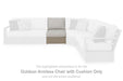 Kimpton Isle - Armless Chair With Cushion - Brown / Beige - Simple Home Plus