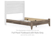 Elbrim - Full Panel Footboard With Rails - Brown - Simple Home Plus