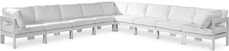 Nizuc - Outdoor Patio 9 Piece Modular Sectional With White Frame - Simple Home Plus