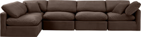 Indulge - Velvet 5 Piece Modular Sectional - Simple Home Plus