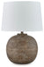Neavesboro - Antique Brown / White - Metal Table Lamp - Simple Home Plus