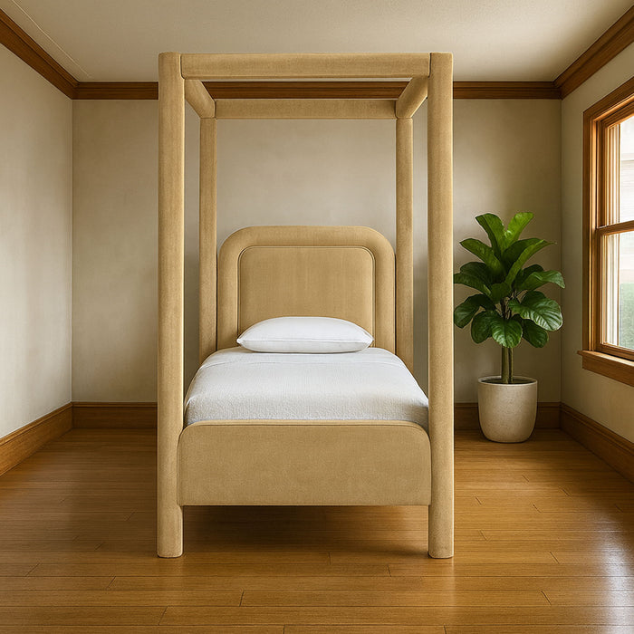 Salina - Velvet Upholstered Bed - Simple Home Plus