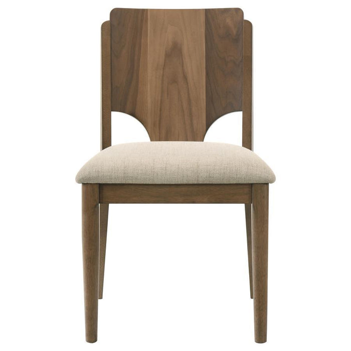 Crestmore - Dining Chair Upholstered Seat (Set of 2) - Walnut - Simple Home Plus