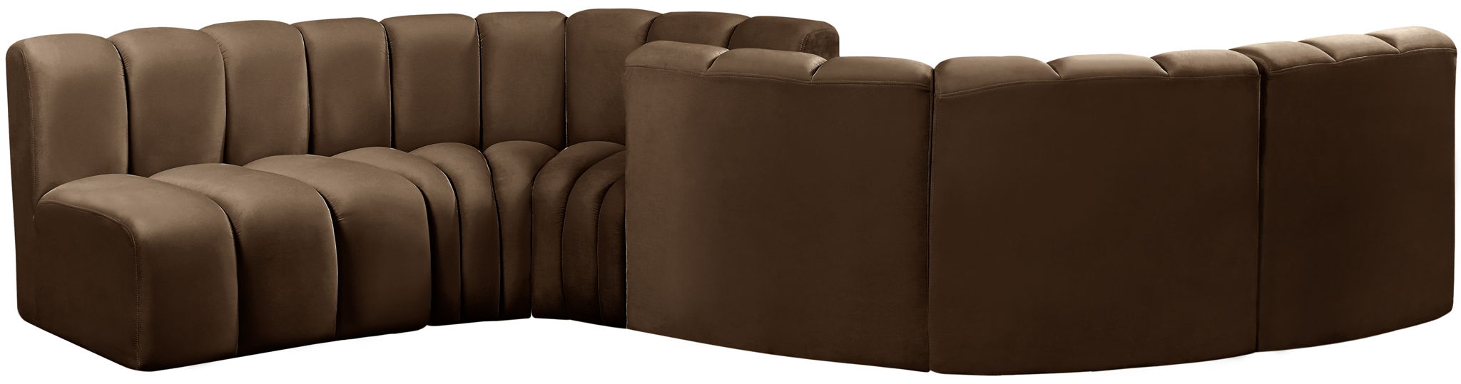 Arc - Velvet 6 Piece Modular Sofa - Simple Home Plus