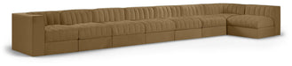 Rummi - Velvet Performance Fabric Upholstered 8 Piece Modular Sectional, L-Shaped (Right) - Simple Home Plus