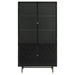 Santiago - 4 Door Metal Tall Storage Cabinet - Matte Black - Simple Home Plus