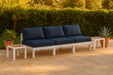 Nizuc - Outdoor Patio 3 Seat Armless Modular Sofa With White Frame - Simple Home Plus