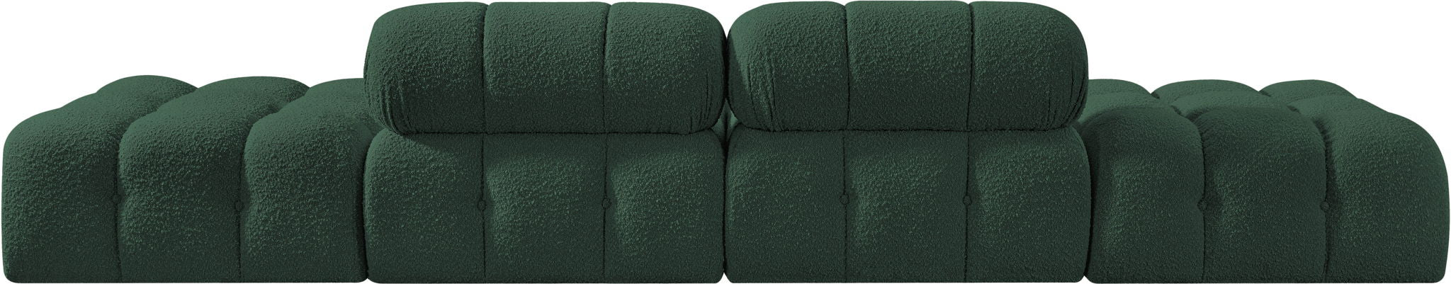 Ames - 4 Piece Boucle Upholstered Modular Sofa With 2 Backless Seats - Simple Home Plus