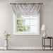 Irina - Diamond Sheer Embroidered Waterfall Valance - Gray - Simple Home Plus