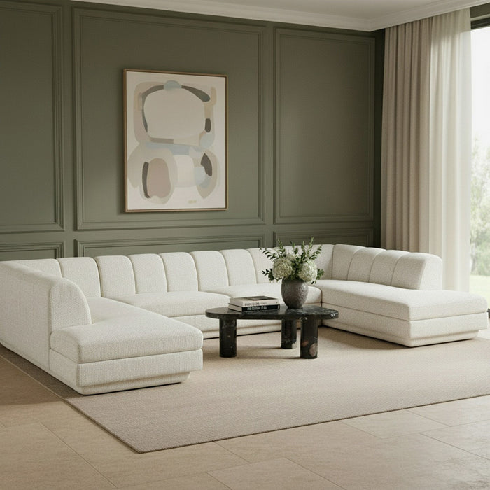 Modari - Sectional - Cream - Simple Home Plus