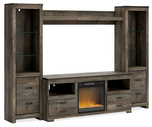 Trinell - 4-Piece Entertainment Center With TV Stand And Fireplace Insert - Simple Home Plus