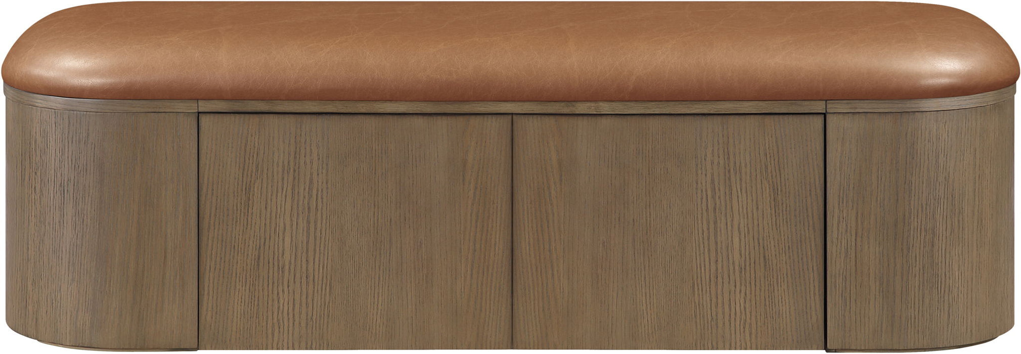 Velden - Upholstered Storage Bench With Stained Brown Base - Simple Home Plus