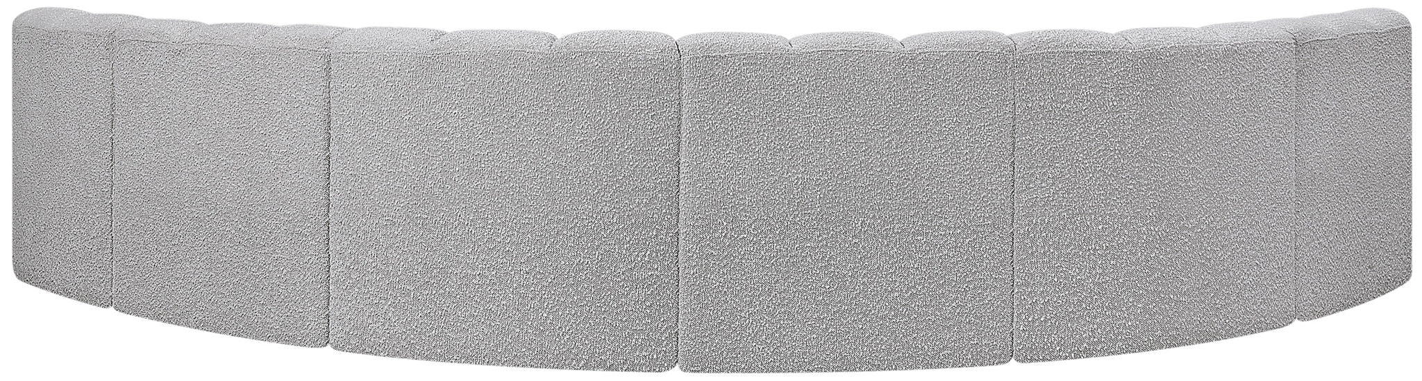 Arc - Boucle Fabric 6 Piece U-Shaped Modular Sofa - Simple Home Plus