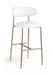 Lupita - Vegan Leather Upholstered Bar Stool With Brushed Gold Frame (Set of 2) - Simple Home Plus