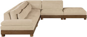 Turin - Chenille Fabric Upholstered Modular Sectional - Beige - Simple Home Plus